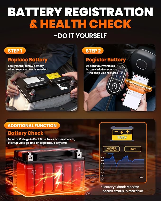(Upgraded BD310) ANCEL BD330 Fit for BMW OBD2 Scanner – Battery Registration Tool, Code Reader for BMW/Mini/RR, BMW Diagnostic Scan Tool with Full System Diagnostics & Free EPB/Oil/Throttle Resets