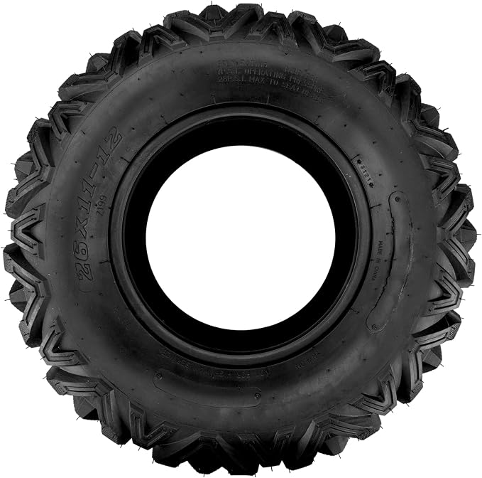 Torchbeam 26x11-12 ATV All Terrain Tires, 6Ply Bias UTV Mud Tires for Quad, UTV and Side by Side Hybrid Tread for Dirt, Snow and Trail Riding 2pack Z-199