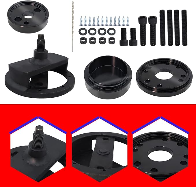 SMMS Front & Rear Crankshaft Seal Remover & Installer with Wear Sleeve Installer Tool Set for Paccar PX-6, Cummins 1989-2016, Replace OE: 3824078 ST-224C