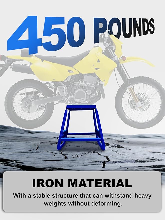 Dirt Bike Stand,Universal Detachable Anti Slip 450Lbs Capacity Motorcycle Panel Lift Box Stand for Motorcycle & Powersports Maintainence-Blue