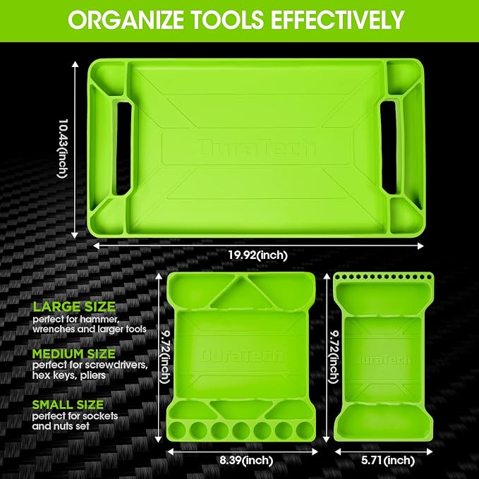 WORKPRO 39-Piece Drive Socket Wrench Set with Flexible Tool Tray, 1/4-Inch & 3/8-Inch Small Sockets Set, 3/8" Ratchets, Extensions, Spinner Handle & Adapter, Mechanics Tool Set with Tool Box, for Repa