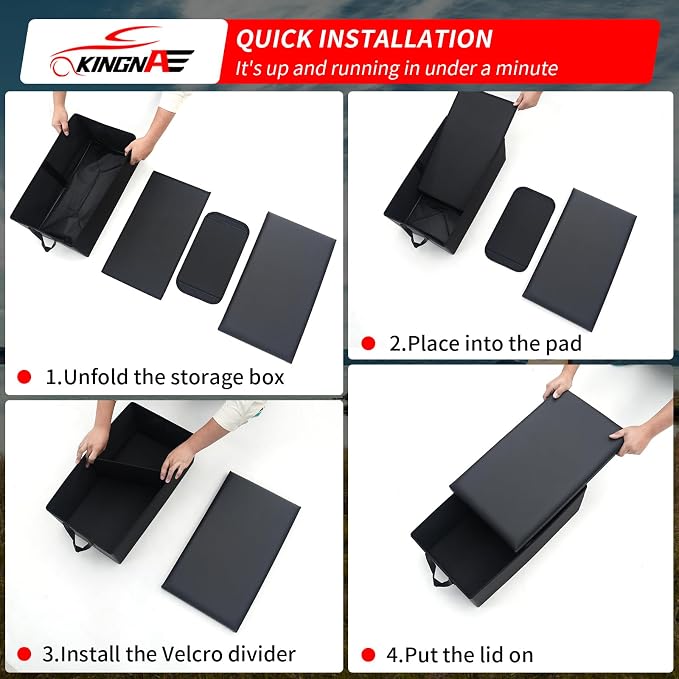 Center Aisle Storage Box Compatible with 2017-2026 Ford Transit First Row Foldable Aisle-Mount Storage Box Replaces the Console Organizer for 2025 Transit Accessories