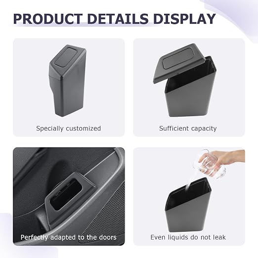 LUWU Car Trash Can for 2022-2026 Toyota Corolla Cross/Corolla Cross Hybrid Waterproof ABS Material Auto Garbage Bin, Portable Door Mount Trash Bin, Interior Accessories for Corolla Cross 2026 2-Pack