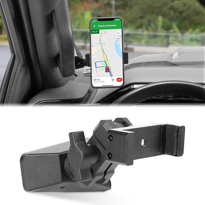 Phone Holder Mounts on Dashboard for 2022-2024 2025 2026 Silverado&Sierra Custom Adjustable Stabilizer Silverado Cell Phone Holder Gmc Sierra 1500 Accessories