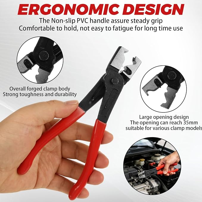 7PCS Professional Electrical Disconnect Pliers Kit, 420 Stainless Steel Automotive Connector Removal Tool Set with Angled & Right Angle Pliers, Pry Bar, Puller & Clip Remover for Car Repair