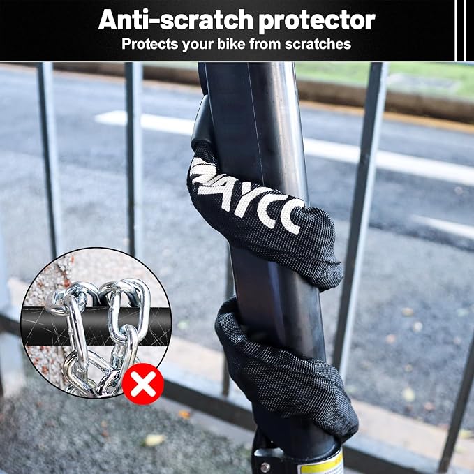 Scooter Locks Anti Theft,Bike Chain Lock with Key,Electric Scooter Lock Anti Theft for Segway,Ninebot and Bicycle Lock Cable Accessories