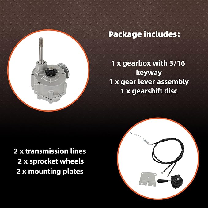 labwork Go Kart Forward Reverse Gearbox Kit Replacement for 2HP-13HP Engine Local 30 Series 2300rpm 4 Stroke Torque Converter 35 Chain Go Karts Accessories 212cc Gearbox