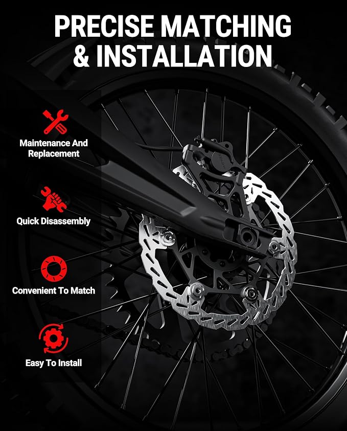 Floating Disc Brake Rotor(220mm),Aircraft Aluminum Core,Stainless Steel MTB Brakes Rotors with 6-Hole,Thickness 2.3mm,High Performance for Talaria Sting R MX3,MX4(1 Set)