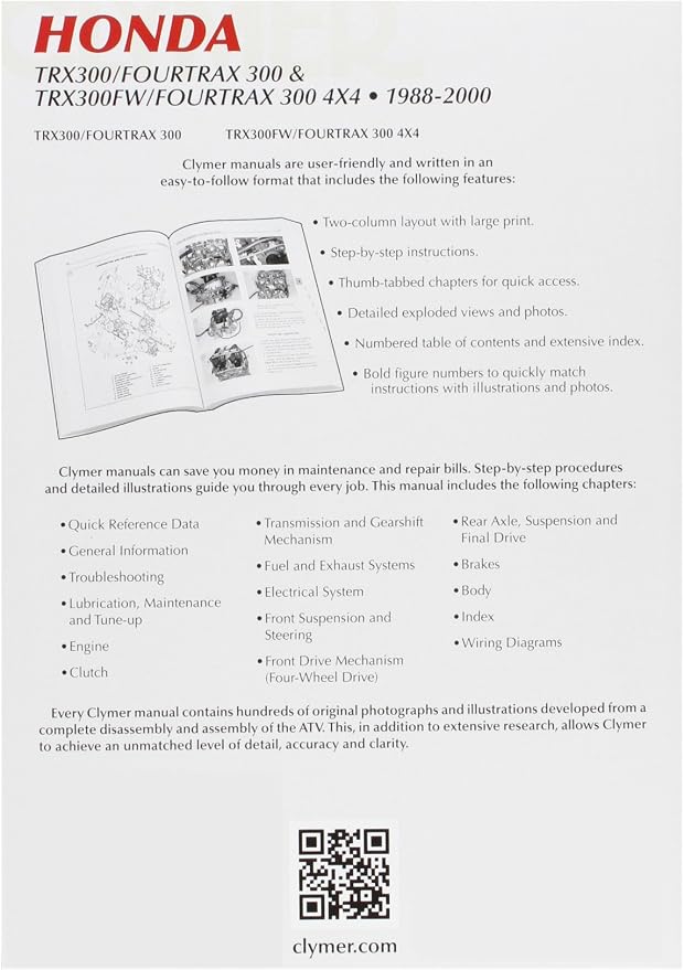 Clymer M3463 Repair Manual, Black