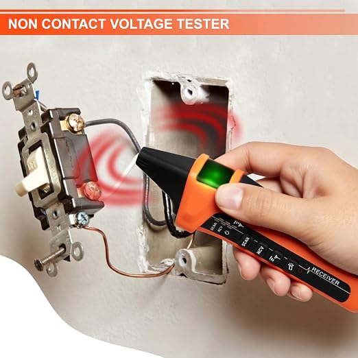 Circuit Breaker Finder with Large LCD Display, Rechargeable Circuit Tracer with GFCI Outlet Tester, Electrical Circuit Tracer with NCV Test & Flashlight, Set Includes Carrying Case and 3 Accessories