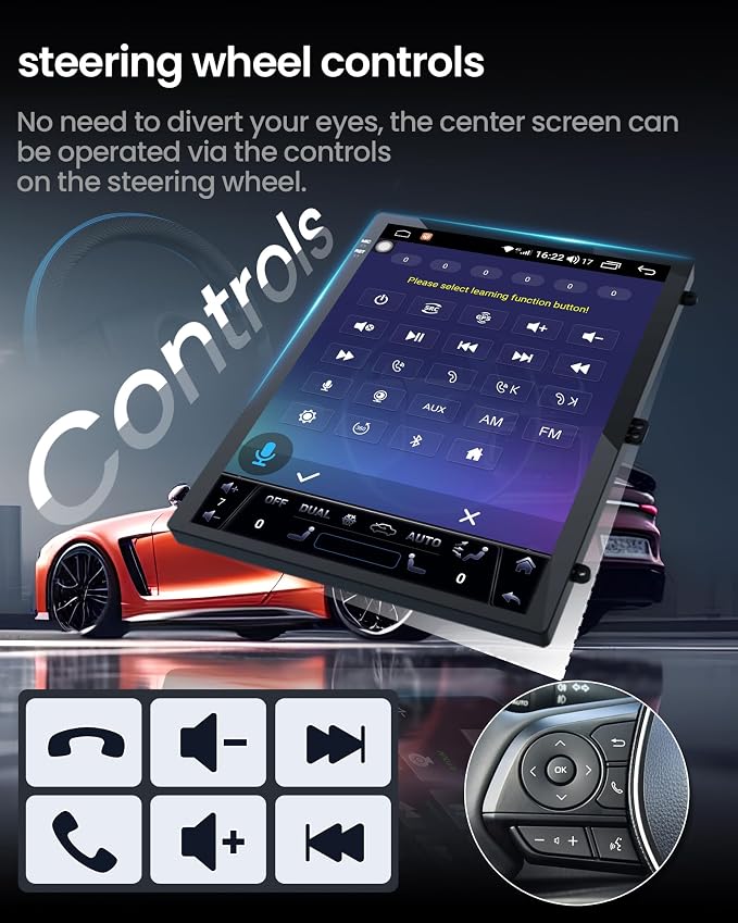 [4Core 64G ROM] 9.7" Car Radio for Ford F150 2009-2014: Android 13 Touchscreen Stereo Upgrade with Wireless Carplay & Android Auto GPS 5G WiFi Bluetooth FM RDS SWC, 1080P AHD Backup Camera