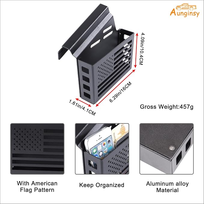 Aunginsy Center Console Right Side Gear Shift Storage Box Basket Compatible with Ford Maverick 2022-2025 Center Console Organizer Tray Side Gear Shift Armrest Storage Box Basket Interior Accessories