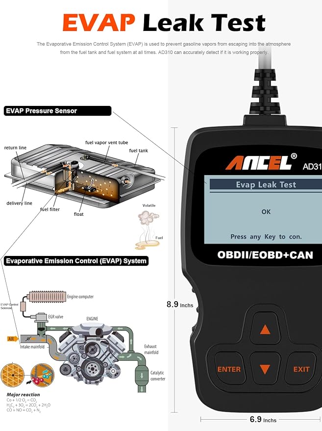 ANCEL AD310 OBD2 Scanner + ANCEL PB100 Automotive Power Circuit Probe