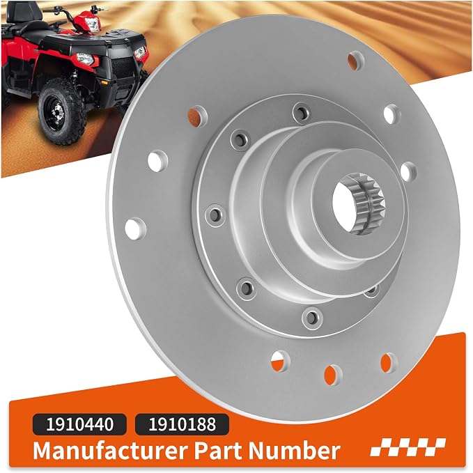 Rear Brake Rotor Disc for Polaris Sportsman Worker Diesel Xplorer 335 400 455 500 1996-2002 1910440