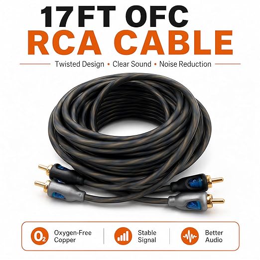 TOPSTRONGGEAR 4ga Amp Kit - 4 Gauge AWG Amplifier Wiring Kit for Car Subwoofers Speakers Audio System, Complete Amp Installation Kit with 20ft Power Ground Cable, RCA Cables, Fuse Holder, Speaker Wire