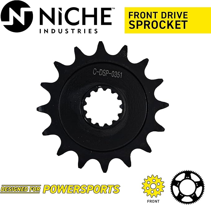 NICHE Drive Sprocket Chain Combo for Honda CTX700 NC700X Front 16 Rear 43 Tooth 520 O-Ring 120 Links