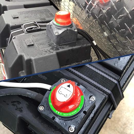 Nilight Battery Switch 1-2-Both-Off 12V 24V 48V 600A High Current Heavy Duty Battery Power Cut Master Switch Disconnect Isolator for Truck Vehicle Trailer RV Marine Boat Yacht