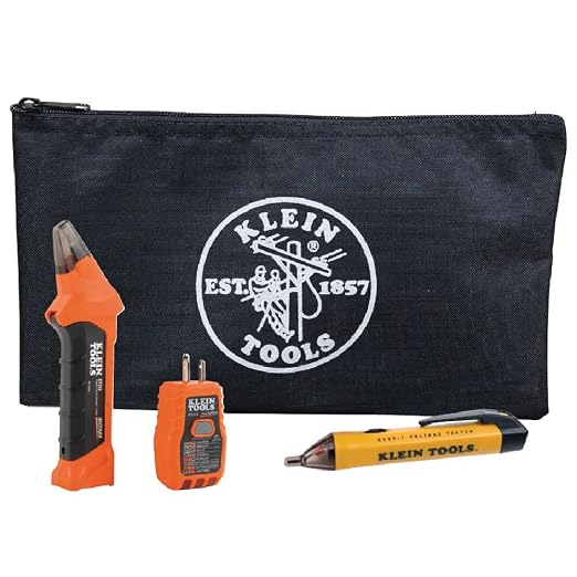 Klein Tools 80064 AC Circuit Breaker Kit - 3-Piece Outlet Tester with LCD Display & Circuit Breaker Finder Accessory Kit