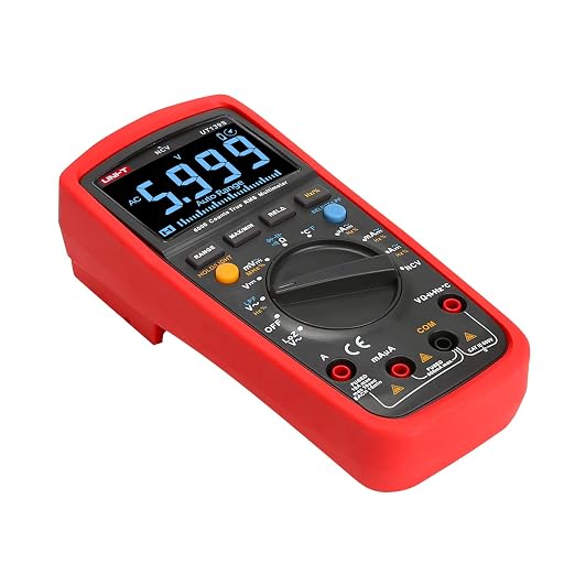 UNI-T True RMS Digital Multimeter UT139S, Auto/Manual Range 6000 Counts NCV LPF/LoZ (ACV) Analog Bar Bandwidth Measures AC DC Voltage AC DC Current Resistance Capacitance Frequency Temperature Duty Cy