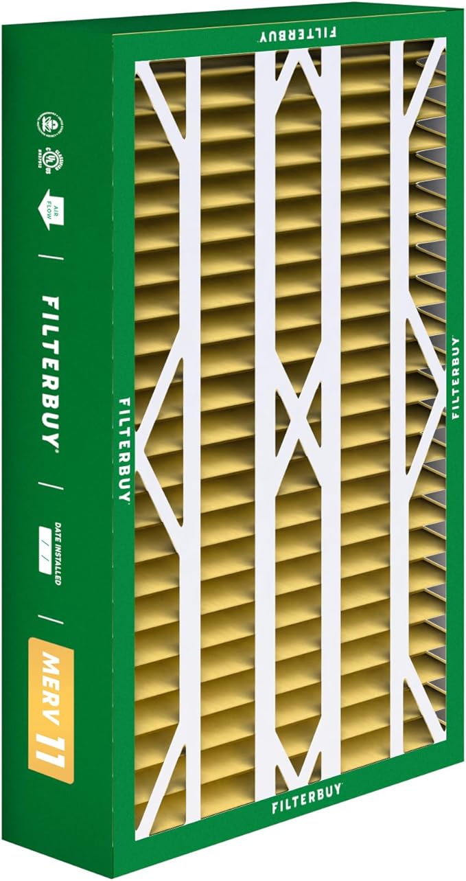 Filterbuy 16x26x5 Air Filter MERV 11 Superior Pet & Allergy Defense (1-Pack), Pleated HVAC AC Furnace Filters for Electro-Air, Emerson, White Rodgers, and More (Actual Size: 16.00 x 25.75 x 4.88)