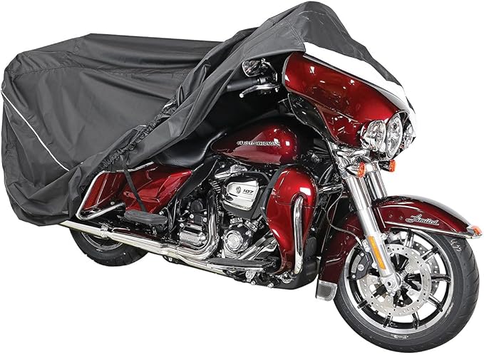 Nelson Rigg USA Defender Extreme Motorcycle Cover; Waterproof; Outdoor All Weather; Fade Resistant; Ventilated; Reflective; Lock Grommets; Storage Bag (Large)