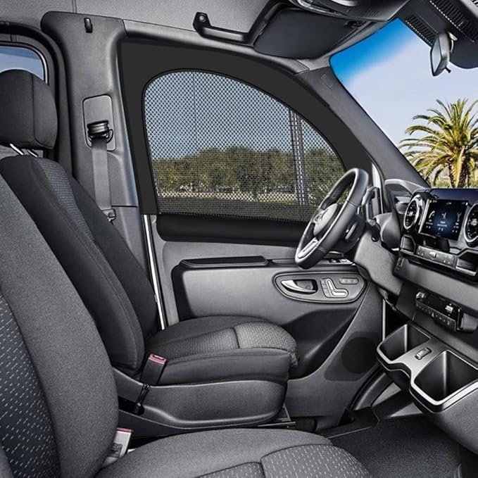 Custom-Fit Car Ranger2019-2025 Side Window Sunshade, Rear Baby Car Sunshade, Double-Layer Mesh & Oxford Cloth with Zipper, Privacy Cover/Insect Screen for Camping, UV Protection, Easy Installation