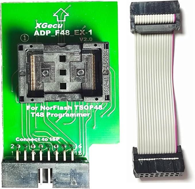 TSOP48 Adapter ADP_F48_EX-1 V2.0 for Nor Special Adapter for with Xgecu T48 Only Use On T48 Programmer (TL866-3G) ICS Flash Socket Chip Reader Writer Programmer