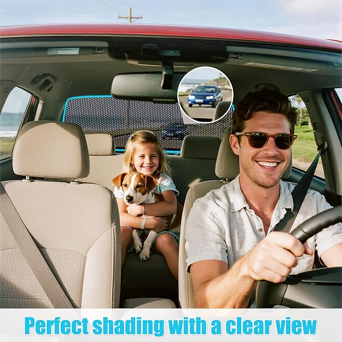 ZATOOTO Rear Window Sun Shade for Honda CRV 2023-2025, Visible Back Windshield Shades for Safety Driving UV Rays Protection Reduce Heat Mesh Window Shade for Baby in Car