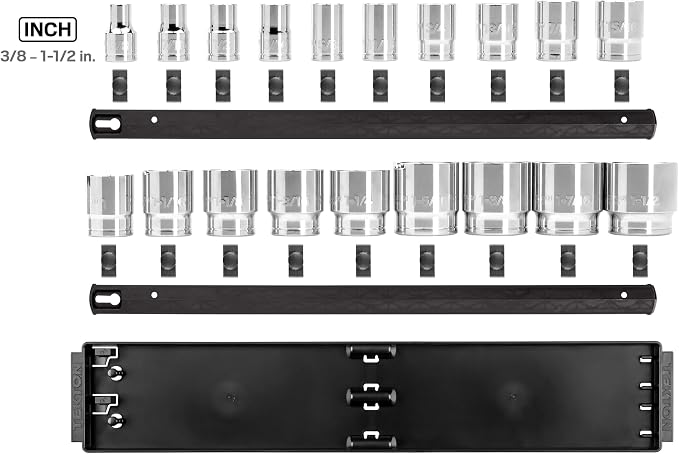 TEKTON 1/2 Inch Drive 12-Point Socket Set, 19-Piece | SHD92126