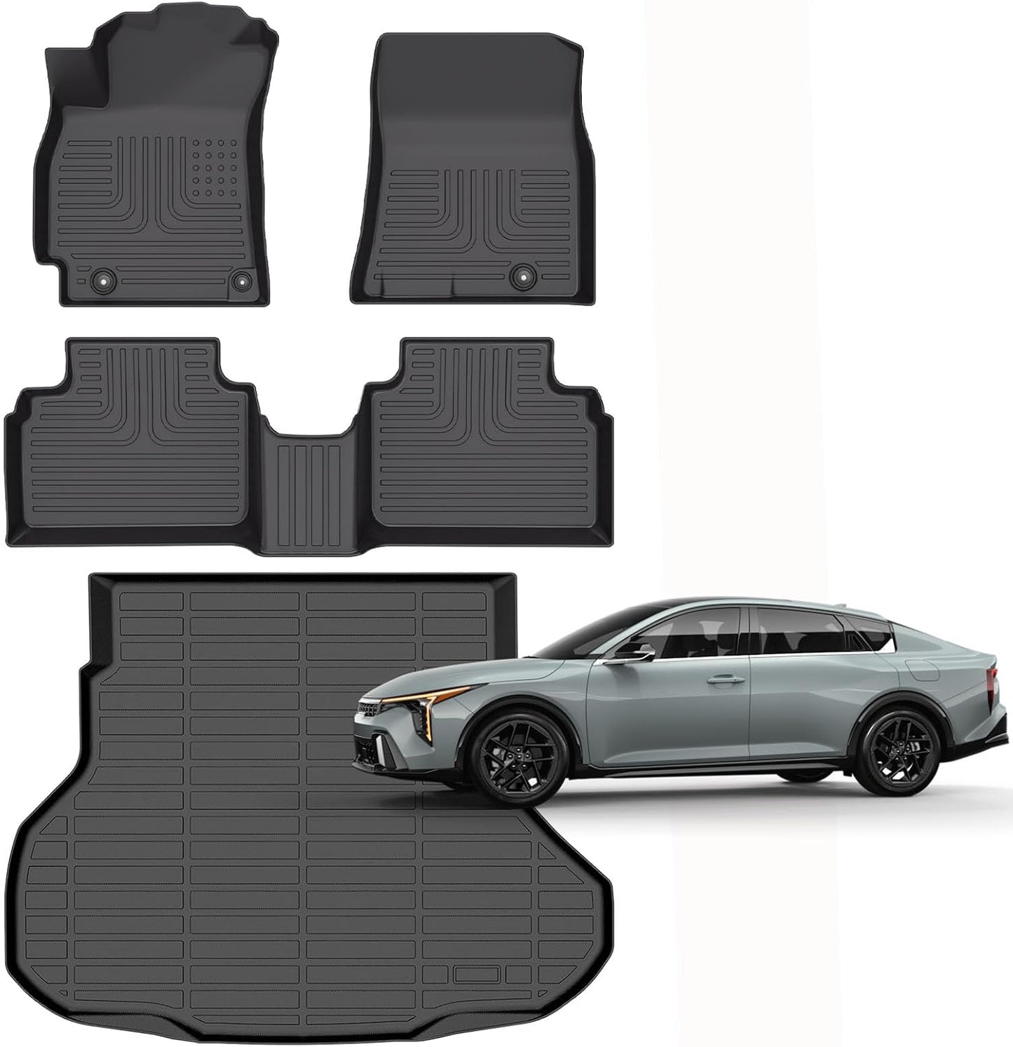 for Kia K4 Floor Mats 2025 LX LXS EX GT-Line/GT-Line Turbo,Car Mats for Kia K4 All Weather Floor Mats Cargo Floor Liner Accessories 2025