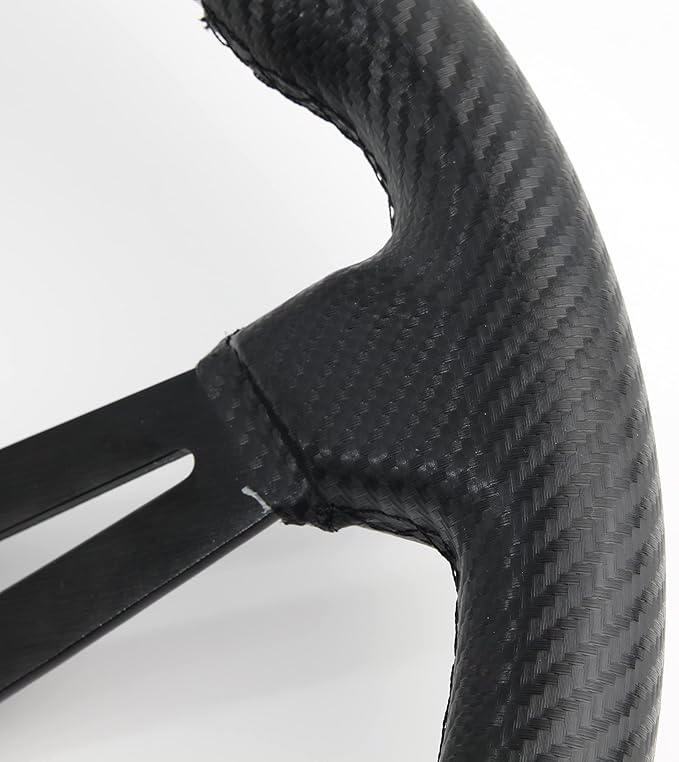 14" Carbon Fiber Golf Cart Steering Wheel for Yamaha EZGO RXV & TXT,Club Car DS and Precedent Steering Wheel Fit Most Golf Carts