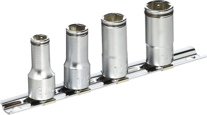 Ko-ken RS3350X/4 3/8 Sq. Dr. Semi-Deep NUT GRIP Socket Set, 8mm-14mm - 4 pieces