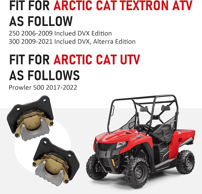 M MATI Front Brake Caliper for Arctic Cat Textron 250 300 DVX Alterra 2006-2022 Prowler 500 2017-2022 3306-193 3306-192 3303-921 3304-313