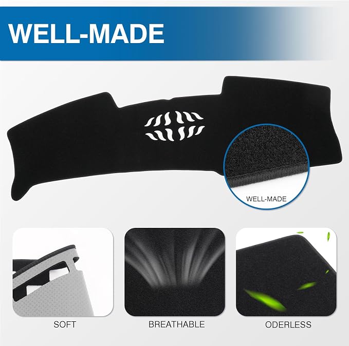 KUST Black Dash Cover Compatible with Hyundai Tucson 2025 2026 (Without HUD) (Only fits for 12.3 Inch Touch Screen Dashbaord) Dashboard Cover Accessories for Tucson Center Console Sunshield Protector