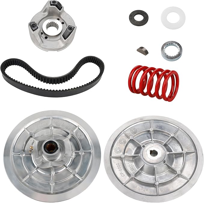 Secondary Driven Clutch Kit with Belt Kit Compatible with Yamaha G2 G8 G9 G11 G14 G16 G20 G21 G22 G28 Golf Cart 1985-2007, Replacement for JN6-G6270-00, JN6-G6271-02, J55-G6270-01