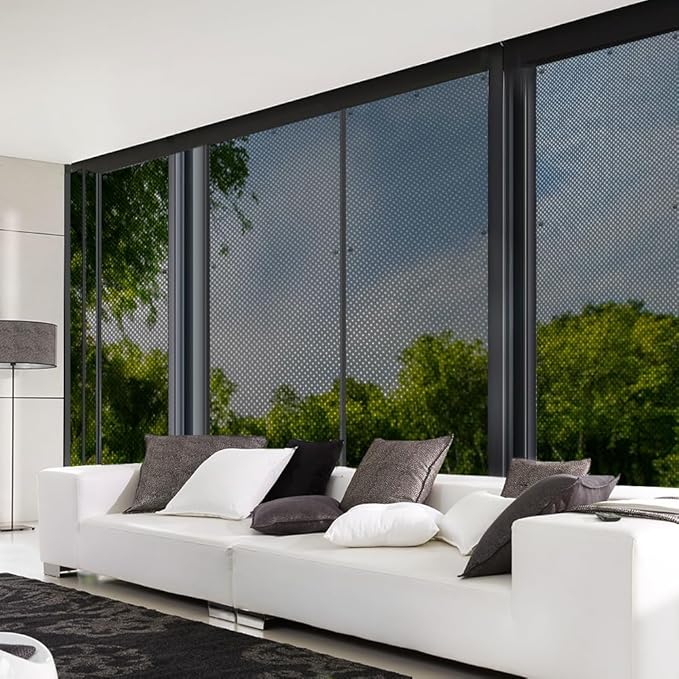 SCHRLING No Drill Cordless Light Filtering Window Shade, 63" W x 118" L with Suckers, for Living Room, Bedroom