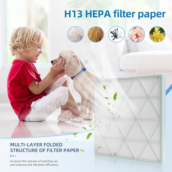CFX-H1001/AA Replacement Filter Compatible With Samsung Cube Air Purifier Models:AX300T9080S/AA,AX300T9080W/AA,H13 HEPA and Activated Carbon Filter