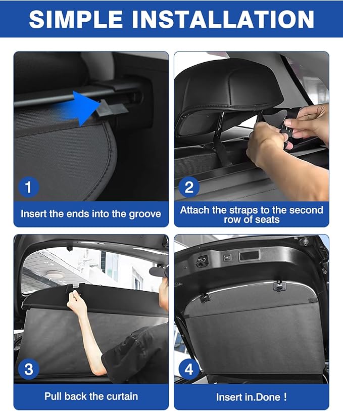 Autorder Upgraded Cargo Cover for Mazda CX-5 CX5 2017-2025 Accessories Trunk Shade Cover with Storage Cargo Net No Gap Retractable Security Shield Shade