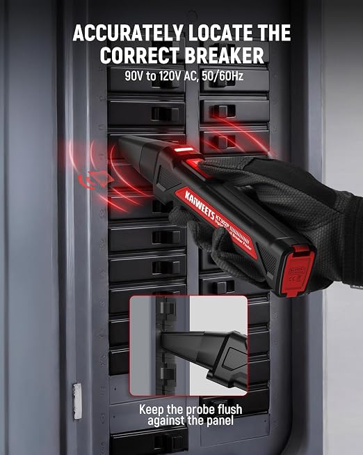 KAIWEETS Circuit Breaker Finder Tool Kit KT302P and KAIWEETS Non-Contact Voltage Tester Pen KTL01