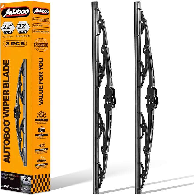 AUTOBOO 22"+22" Windshield Wipers Replacement for 1996-2024 Chevrolet Express 1500 2500 3500 4500 -Original Factory Quality Wiper Blades (Pack of 2)
