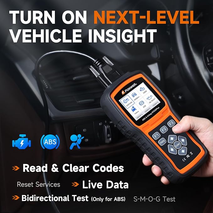 2026 FOXWELL NT630 Plus OBD2 Scanner with ABS and SRS, ABS Code Reader Auto Bleed Scan Tool Brake SRS Scanner, Car Scanner Diagnostic Tool Bidirectional Live Data with SAS Oil Check Engine Light Reset