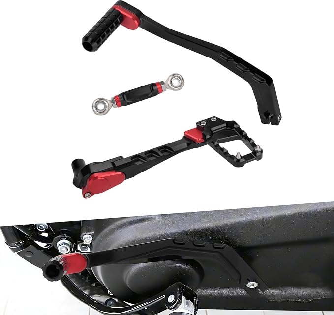 Motorcycle Mid Control Kit Footpegs Linkage Lever Set Fit for Harley Softail Low Rider FXLRS 2020-2025 FXLRST 2022-2025 Street Bob FXBB 2018-2025 (Red)