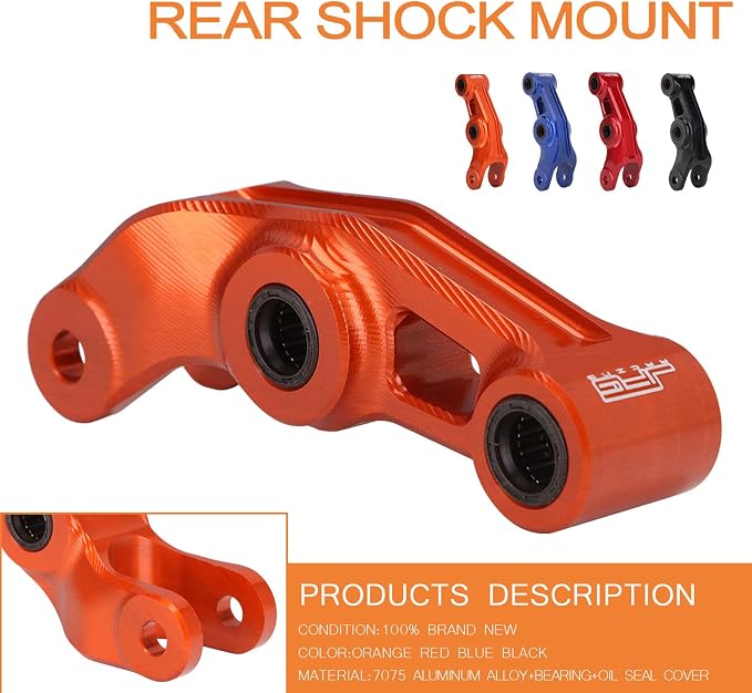 JFG RACING Sur Ron Suspension Linkage Kit Motorcycle Rear Progressive Suspension Link Kit Compatible To Sur Ron X X160 X260 Electric Dirt Bike SUNSET ORANGE