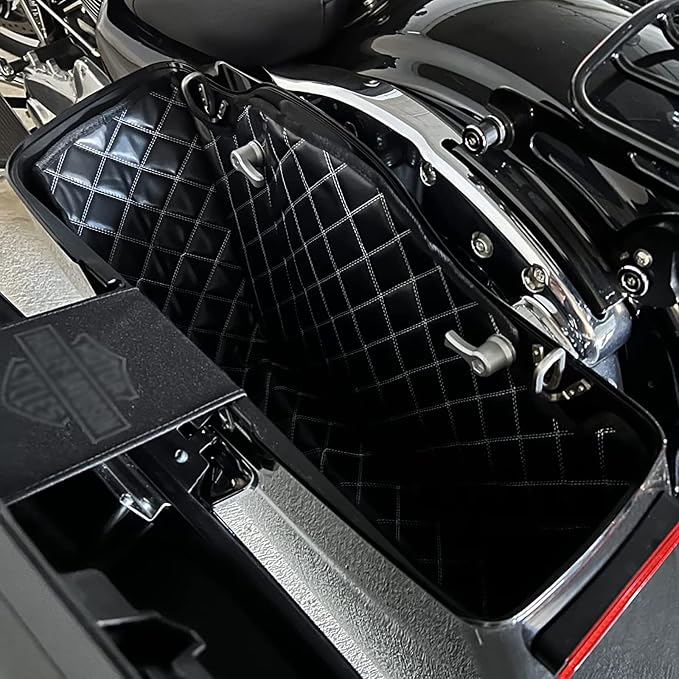 Saddlebag Liners Carpet Insert for 5 inch Stretched Hard Saddlebags Fit for Harley Touring Road King Road Glide Street Glide Electra Glide