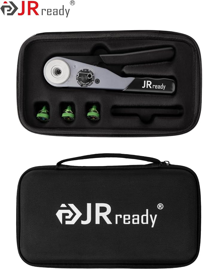 JRready Deutsch Crimp Tool ST2169 Deutsch Crimping Tool for DT,DTM,DTP and Amphenol AT ATP ATM Series Size 16 20 12 Solid Pin&Soc Contacts,Closed Barrel Crimp Tool with Three Positioners