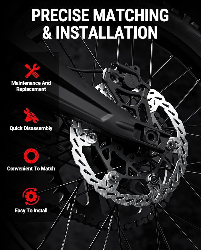 Floating Rear Disc Brake Rotor(220mm),Aircraft Aluminum Core,Stainless Steel MTB Brakes Rotors with 6-Hole,Thickness 2.3mm,High Performance for Talaria Sting R MX3,MX4(Rear)