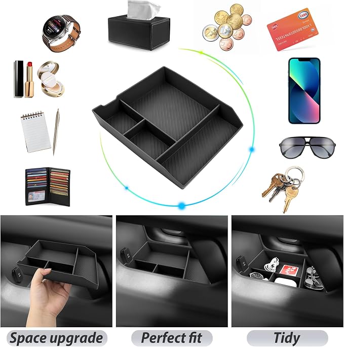 SKTU for 2027 Kia Telluride Center Console Organizer for 2027+ Kia Telluride Lower Center Console Tray Kia Telluride 2027 Accessories 2027 Telluride Rubber Under Center Console Organizer-Durable