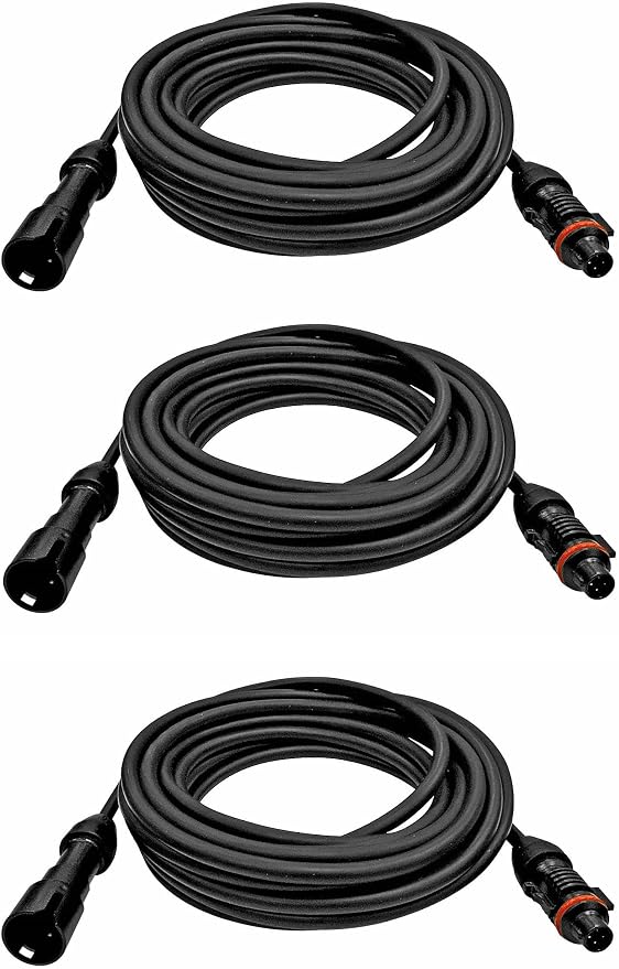 Voyager CEC15 Rear View LCD Monitor Extension Cables, 15ft Long, Connects a Voyager LCD Observation Monitor with a Voyager Side or Rear Camera (Pack of 3)