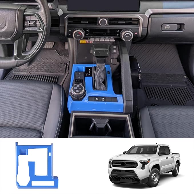 for Toyota Tacoma 2024 2025 2026 for 4Runner 2025 2026 Interior Accessories Gear Shift Panel Cover & Steering Panel Cover ABS Decorative Frame Trim