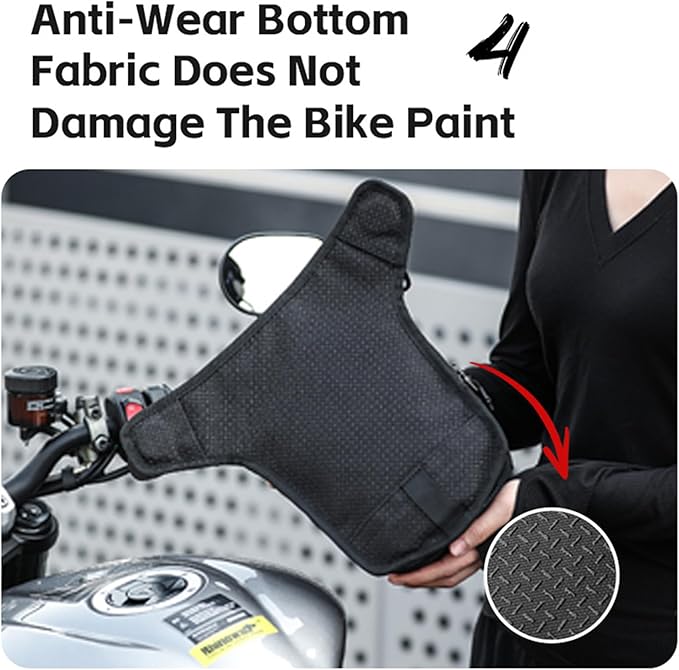 Rhinowalk Motorcycle Fuel Tank Bag,Magnetic and Strap on,Motorbike Tank Bag with Mobile Phone Pocket, Thigh bag,Leg Waist Chest Pouch,2.4L Backpack Motor Cycle Accessories